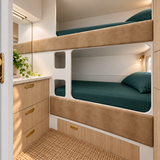 Waterproof Fitted Sheet | Caravan Bunk | Forest